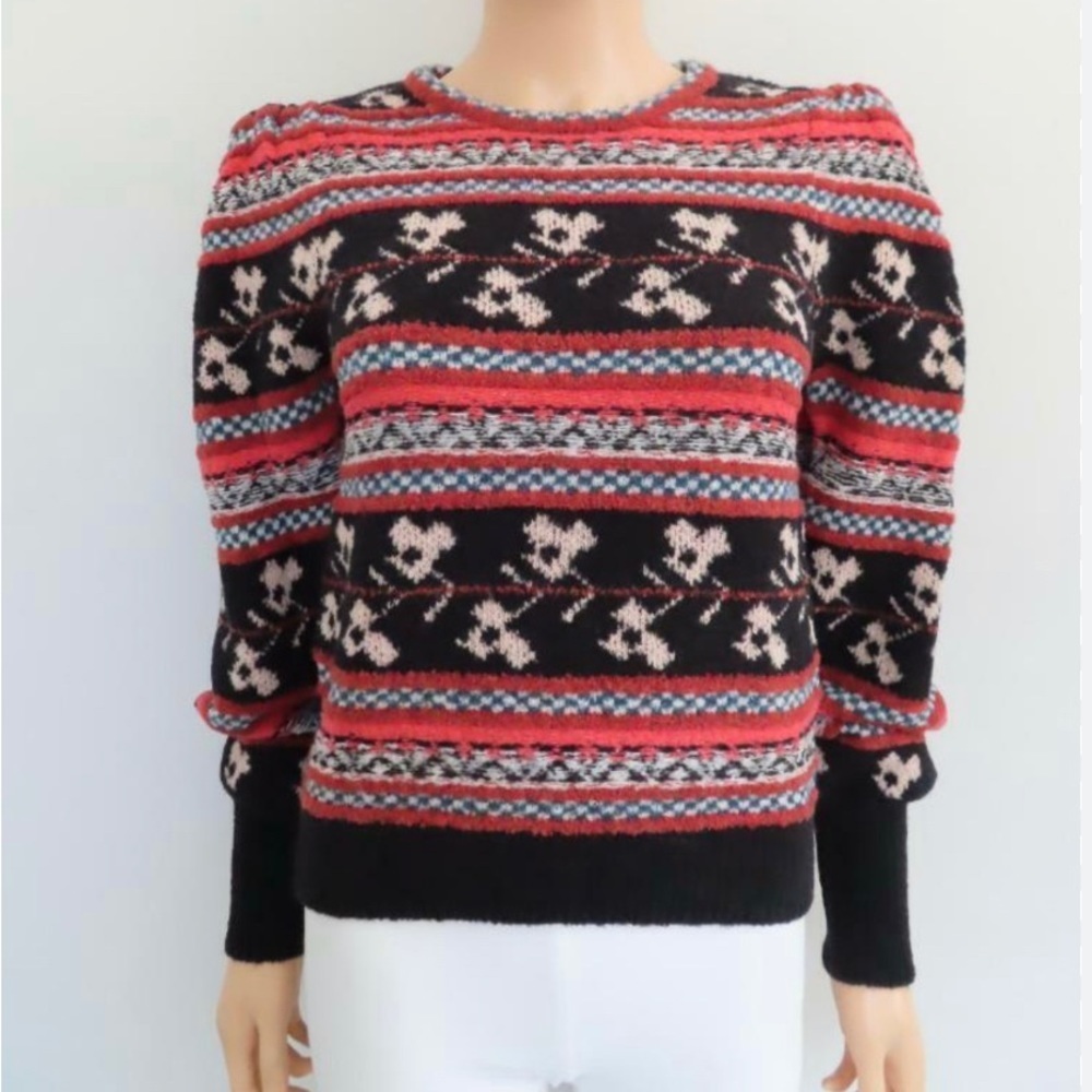 Ulla Johnson Mixte Nona Fair Isle Print Sweater Size P